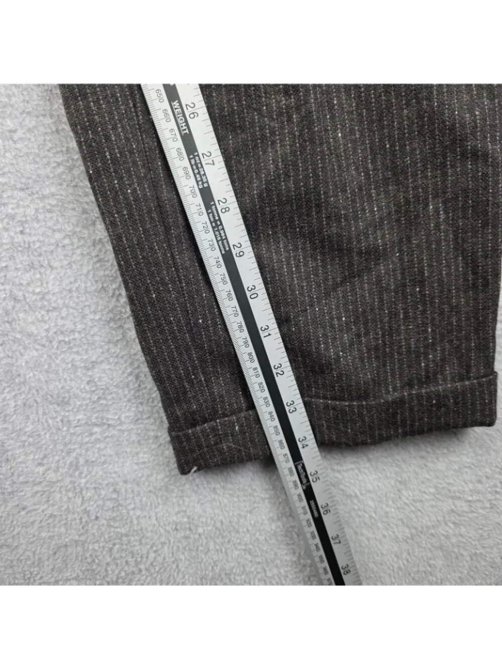 Perry Ellis Tuscany Barolo Pants Mens 36x34 Gray Wool Cashmere Dress NWT